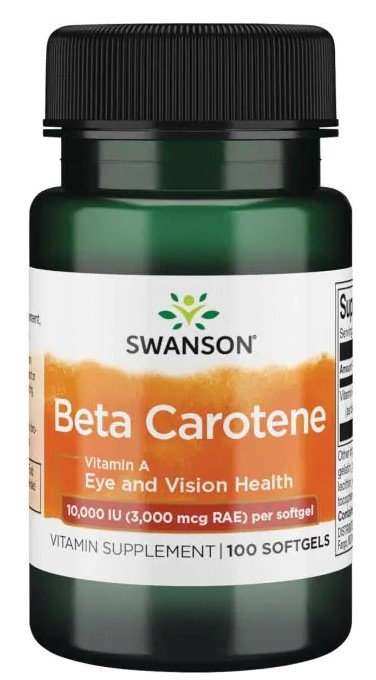 Swanson Beta-Carotene (Vitamin A), 10 000 IU - 100 softgels