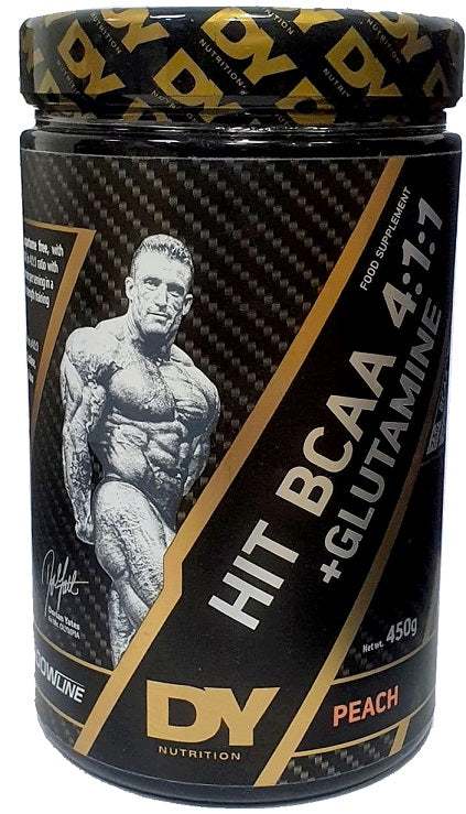 Dorian Yates HIT BCAA 4:1:1 + Glutamine, Peach - 450 grams