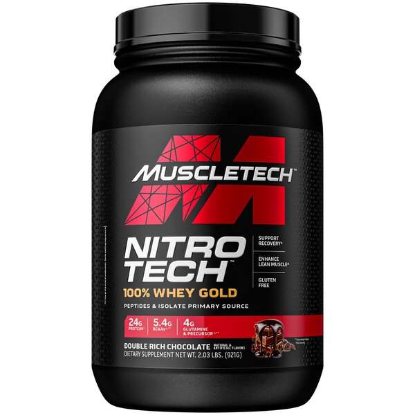 MuscleTech Nitro-Tech 100% Whey Gold, Double Rich Chocolate (EAN 631656710458) - 921 grams