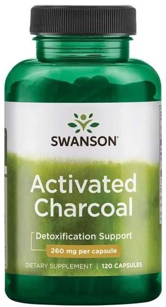 Swanson Activated Charcoal, 260mg - 120 caps