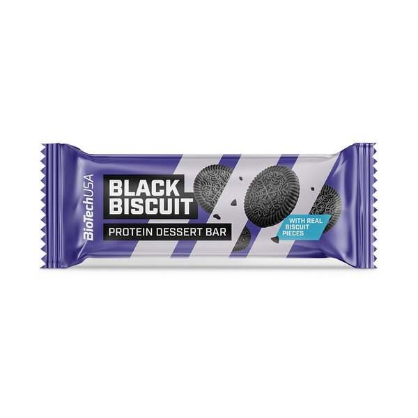 BioTechUSA Protein Dessert Bar, Black Biscuit - 20 x 50g