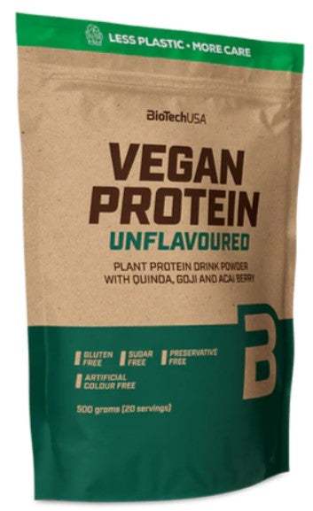 BioTechUSA Vegan Protein, Unflavoured - 500 grams