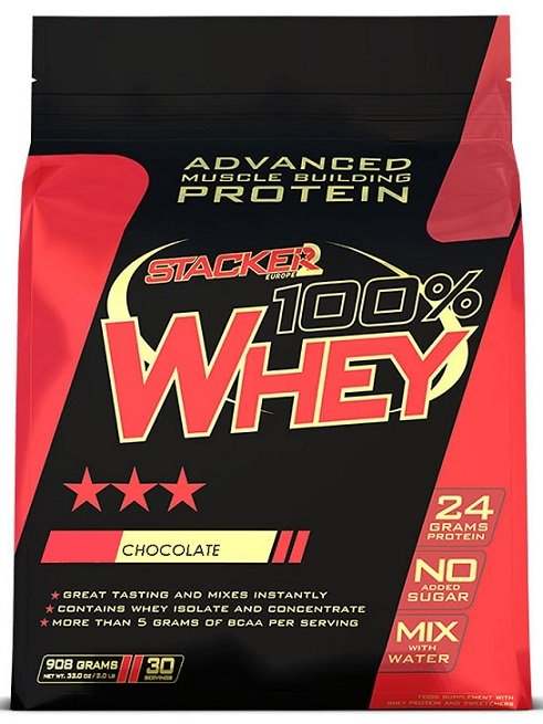 Stacker2 Europe 100% Whey, Chocolate - 908 grams