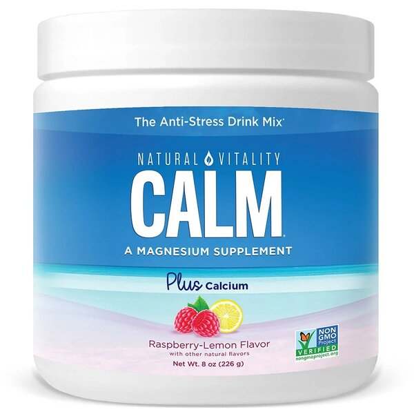 Natural Vitality Natural Calm Plus Calcium, Raspberry Lemon - 226 grams