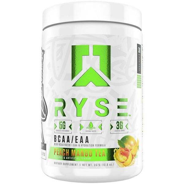 RYSE BCAA + EAA, Peach Mango Tea - 357 grams