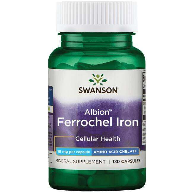 Swanson Albion Ferrochel Iron, 18mg - 180 caps