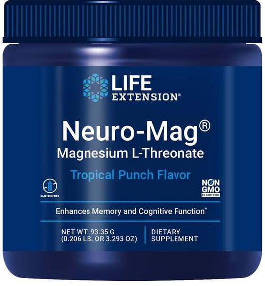 Life Extension Neuro-Mag Magnesium L-Threonate, Tropical Punch - 93 grams