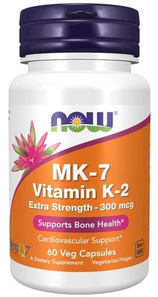 NOW Foods MK-7 Vitamin K-2, 300mcg Extra Strength - 60 vcaps