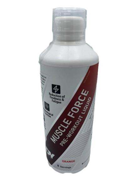 Dorian Yates Muscle Force Liquid Pre-Workout, Orange - 500 ml.