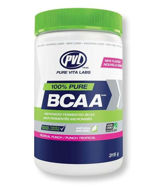 PVL Essentials 100% Pure BCAA, Tropical Punch - 315 grams