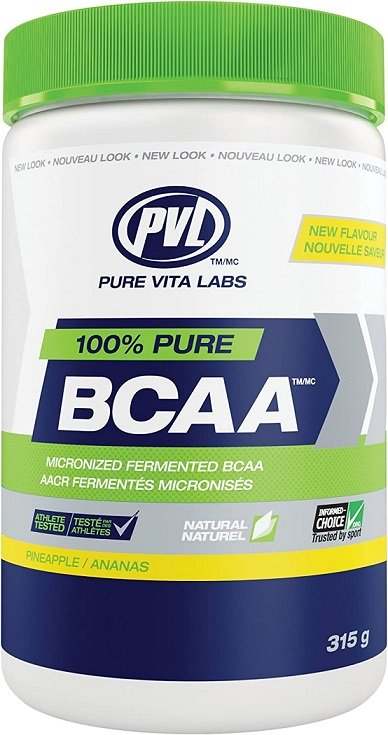 PVL Essentials 100% Pure BCAA, Pineapple - 315 grams