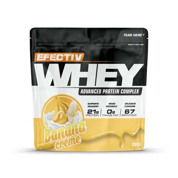 Efectiv Nutrition Whey Protein, Banana Creme - 2000 grams