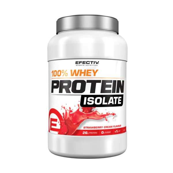 Efectiv Nutrition 100% Whey Protein Isolate, Strawberry Cream - 908 grams