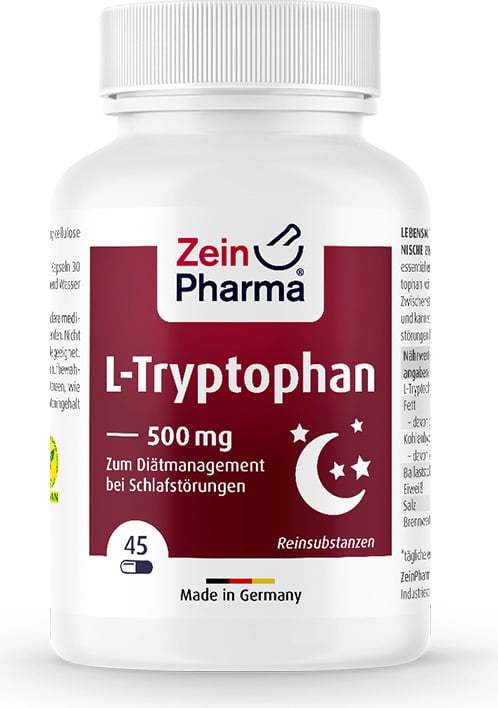 Zein Pharma L-Tryptophan, 500mg - 45 vcaps