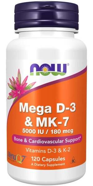 NOW Foods Mega D-3 & MK-7 - 120 caps