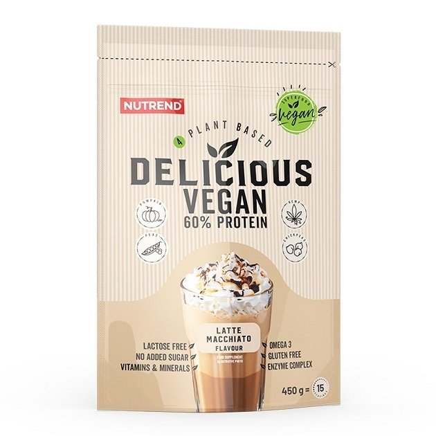 Nutrend Delicious Vegan, Latte Macchiato - 450 grams