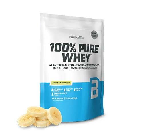 BioTechUSA 100% Pure Whey, Banana - 454 grams