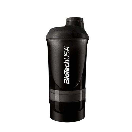 BioTechUSA Accessories Wave+ Shaker, Black Smoke - 600 ml. (+ 200 ml.+ 150 ml.)