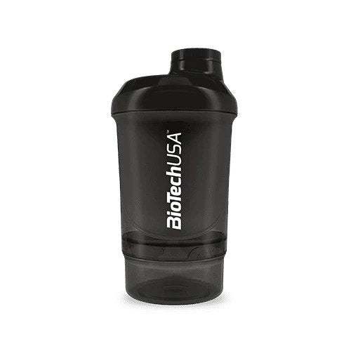 BioTechUSA Accessories Wave+ Shaker, Black Smoke - 300 ml. (+ 150 ml.)