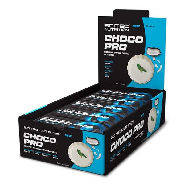 SciTec Choco Pro Bar, Strawberry White Chocolate - 20 x 50g