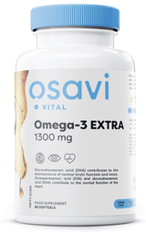 Osavi Omega-3 Extra Molecularly Distilled, 1300mg (Lemon) - 60 softgels