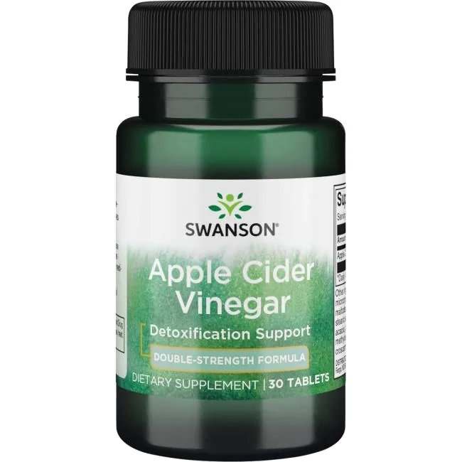 Swanson Apple Cider Vinegar, 200mg Double-Strength - 30 tablets