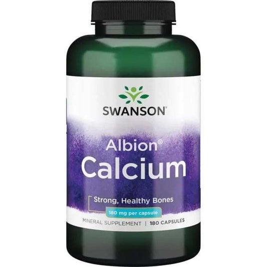 Swanson Albion Calcium, 180mg - 180 caps