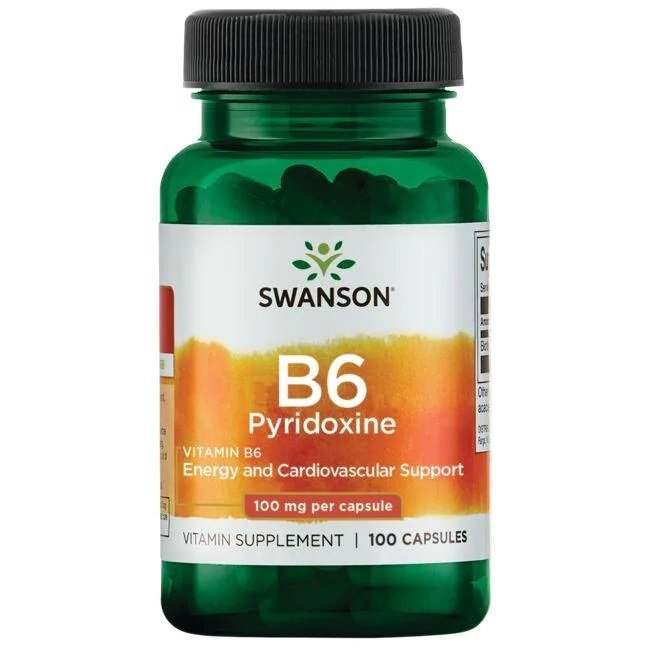 Swanson B6 Pyridoxine, 100mg - 100 caps