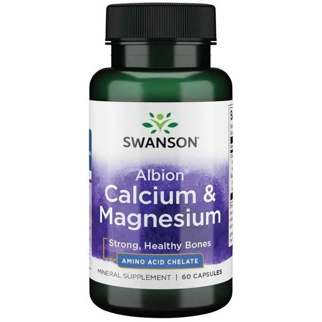 Swanson Albion Calcium & Magnesium - 60 caps