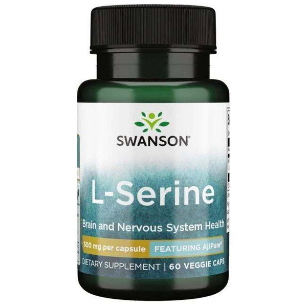 Swanson L-Serine, 500mg - 60 vcaps