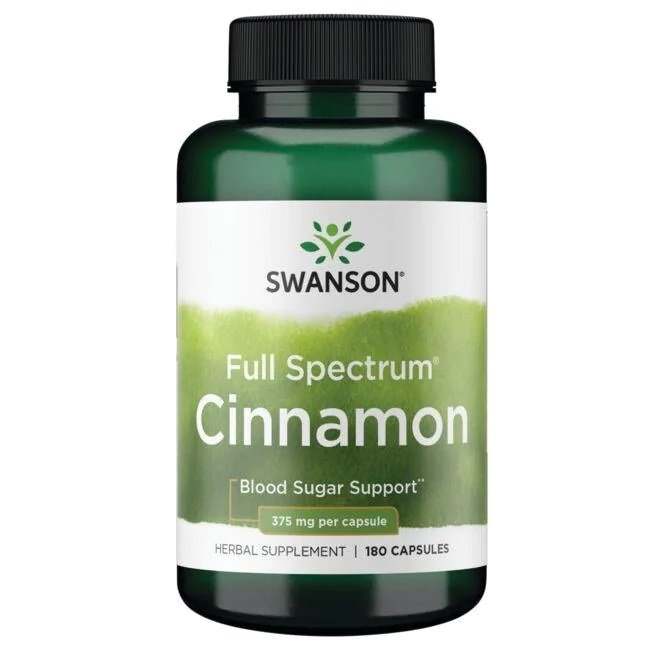 Swanson Full Spectrum Cinnamon, 375mg - 180 caps