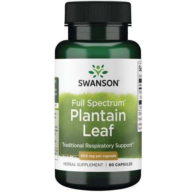 Swanson Full Spectrum Plantain Leaf, 400mg - 60 caps