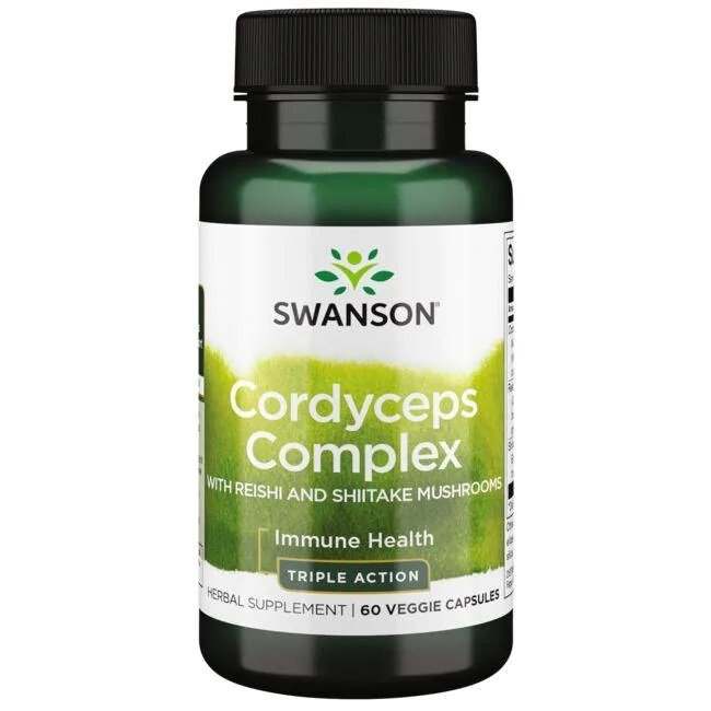 Swanson Cordyceps Complex with Reishi and Shiitake Mushrooms - 60 vcaps