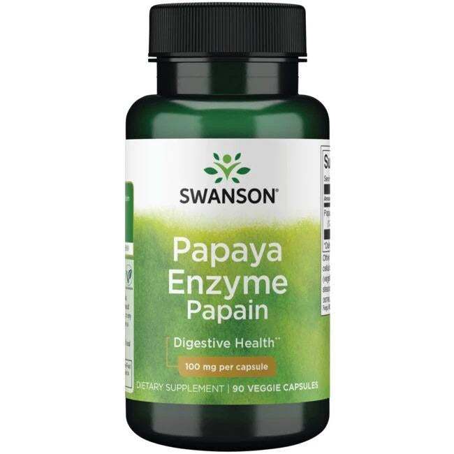 Swanson Papaya Enzyme Papain, 100mg - 90 vcaps