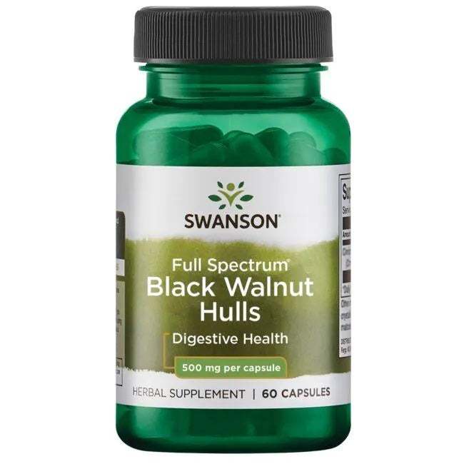 Swanson Full Spectrum Black Walnut Hulls, 500mg - 60 caps