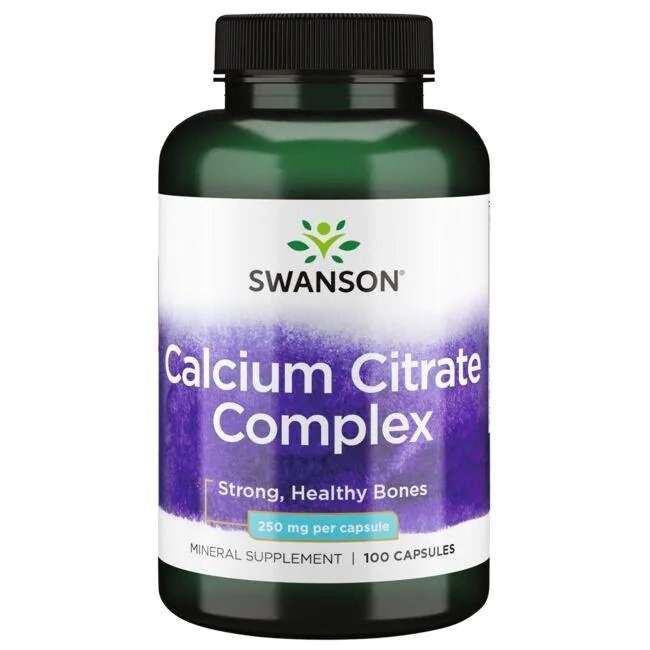 Swanson Calcium Citrate Complex, 250mg - 100 caps