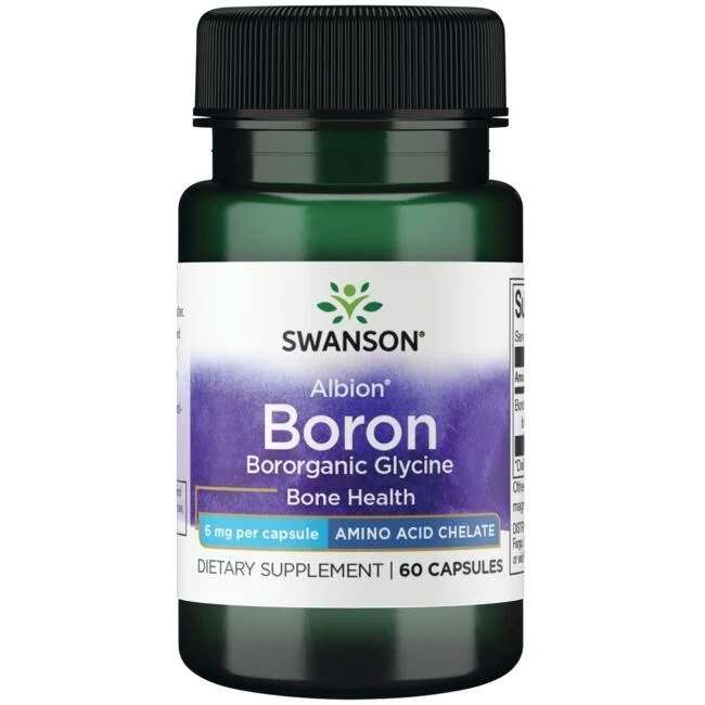 Swanson Albion Boron Bororganic Glycine, 6mg - 60 caps