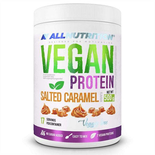 Allnutrition Vegan Protein, Salted Caramel - 500 grams