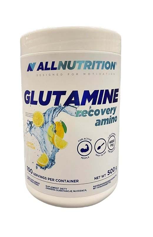 Allnutrition Glutamine Recovery Amino, Lemon - 500 grams