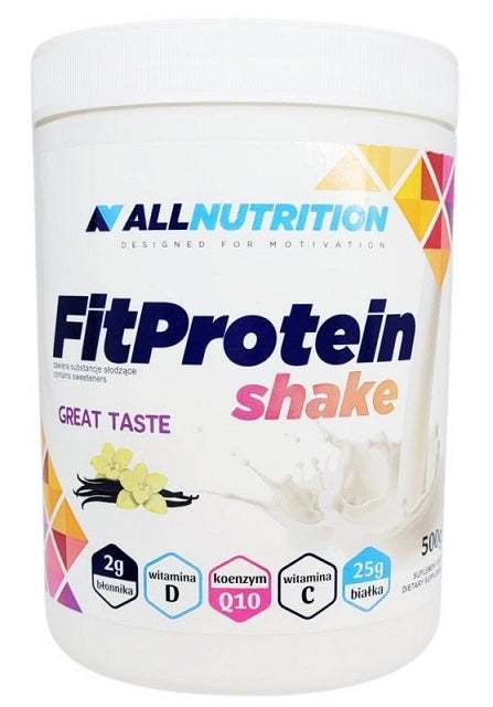 Allnutrition Fit Protein Shake, Vanilla - 500 grams