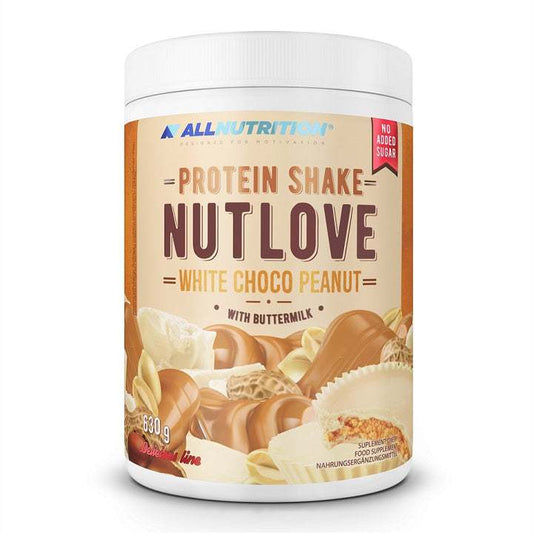 Allnutrition Nutlove Protein Shake, White Choco Peanut - 630 grams