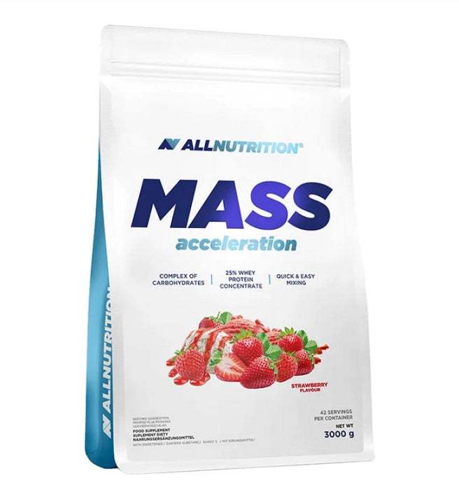 Allnutrition Mass Acceleration, Strawberry - 3000 grams