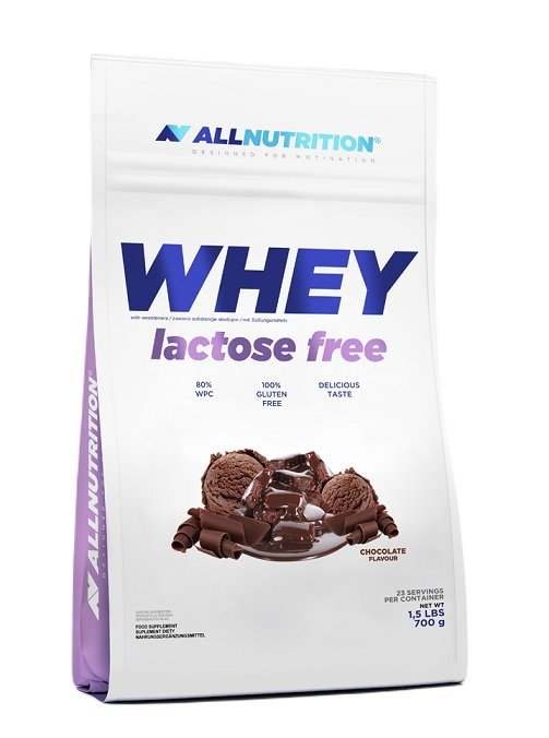 Allnutrition Whey Lactose Free, Chocolate - 700 grams