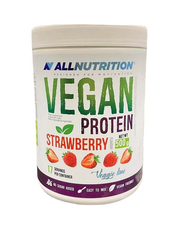 Allnutrition Vegan Protein, Strawberry - 500 grams