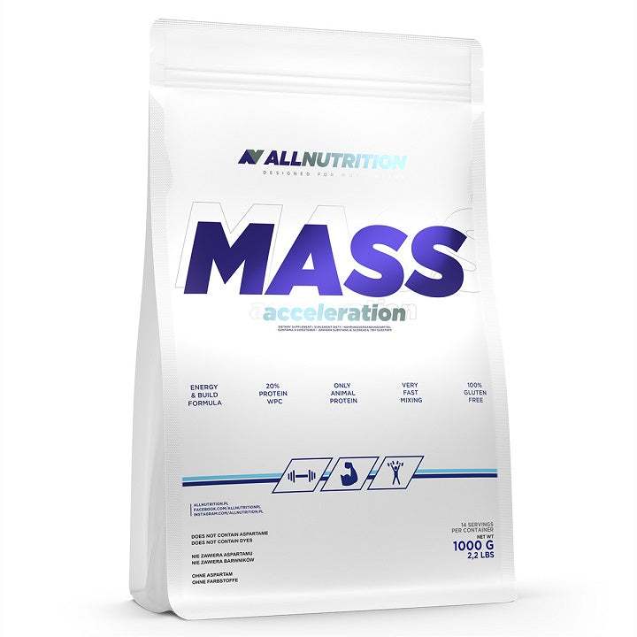 Allnutrition Mass Acceleration, Chocolate Cookies - 1000 grams