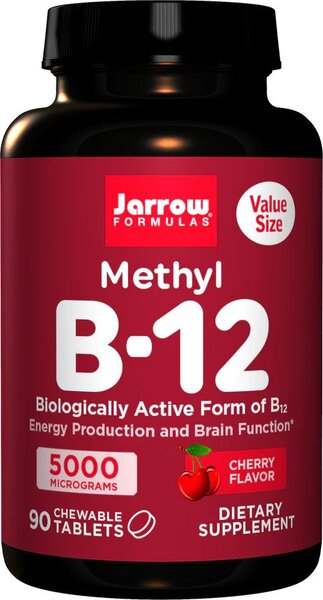 Jarrow Formulas Methyl B-12, 5000mcg (Cherry) - 90 chewable tabs