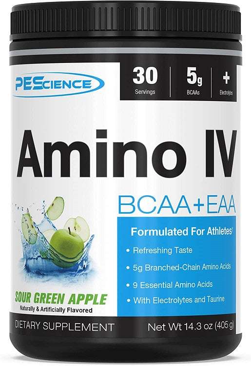 PEScience Amino IV, Sour Green Apple - 405 grams