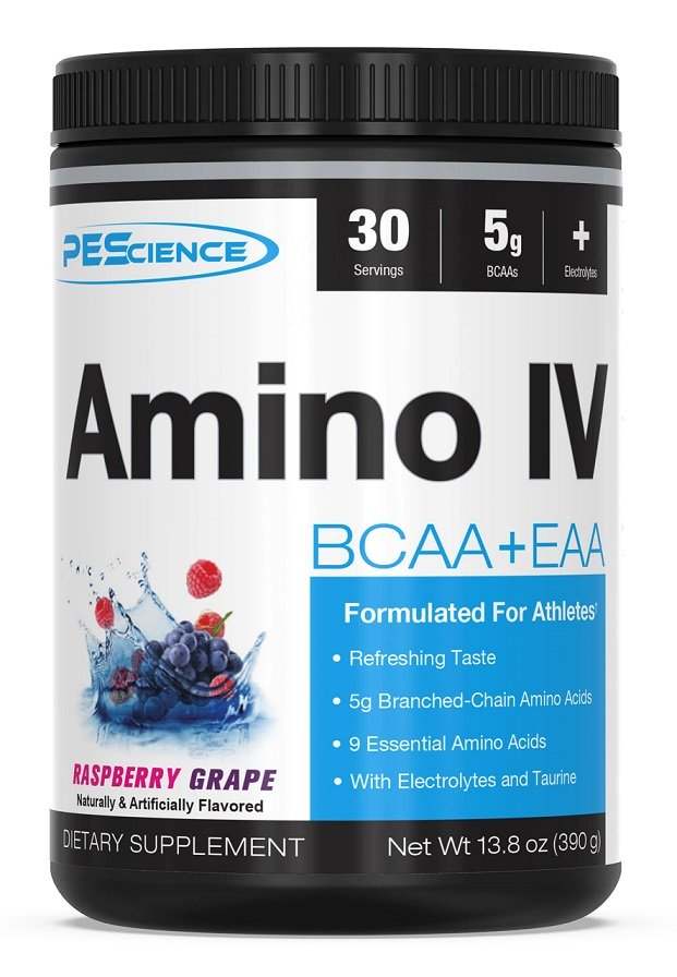 PEScience Amino IV, Raspberry Grape - 390 grams