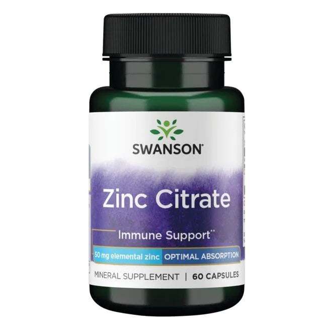 Swanson Zinc Citrate, 50mg - 60 caps