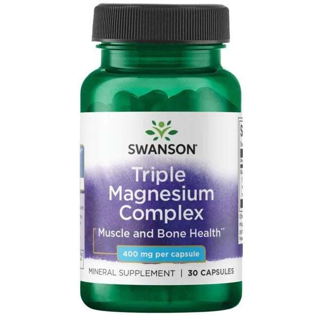 Swanson Triple Magnesium Complex, 400mg - 30 caps